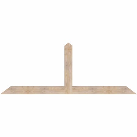 Ekena Millwork Portland Smooth Timber Gable Bracket, Douglas Fir, 96"W x 36"H x 5 1/2"D x 5 1/2"F, 9/12 Pitch GBW096X36X0606POR00SDF